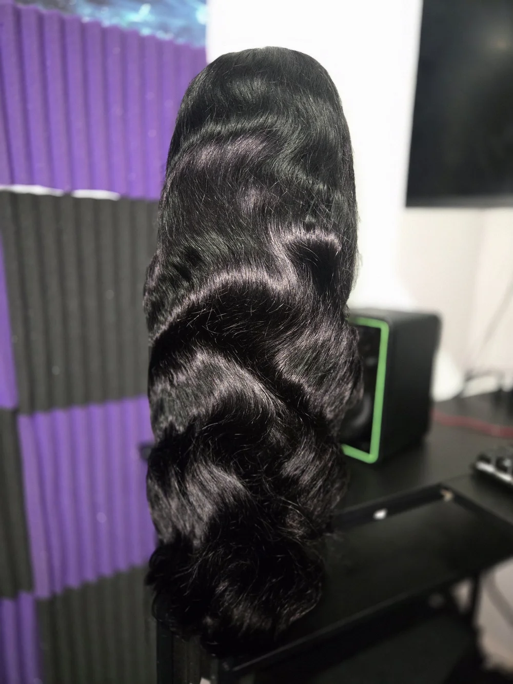 13x6 Frontal Lace Bodywave WigHuman Hair #1B ,24inch